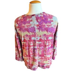 Habitat Clothes to Live In Abstract Knit Sweater XL Multicolor Boho Artsy P11